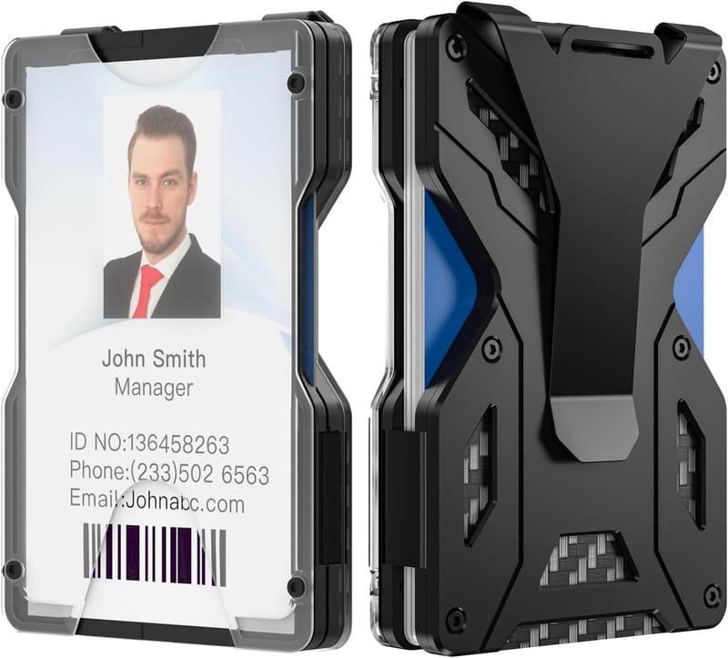 Minimalistische Geldbörse für Männer - Slim Aluminium mit RFID-Blockierung