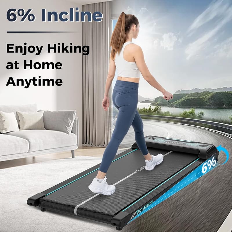 CITYSPORTS Laufband für Zuhause | Elektrisches Walking Pad mit Bluetooth und LED-Anzeige, bis 110KG