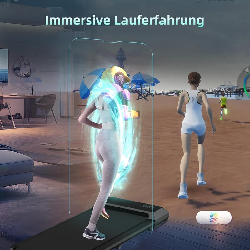 Superun Laufband für Zuhause – 2,5 PS mit App und Fernbedienung, max. 136 kg
