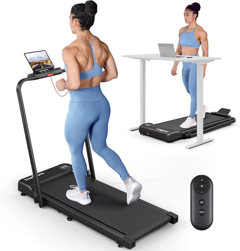 Klappbares Laufband für Zuhause mit LED-Anzeige und Handlauf bis 10 km/h