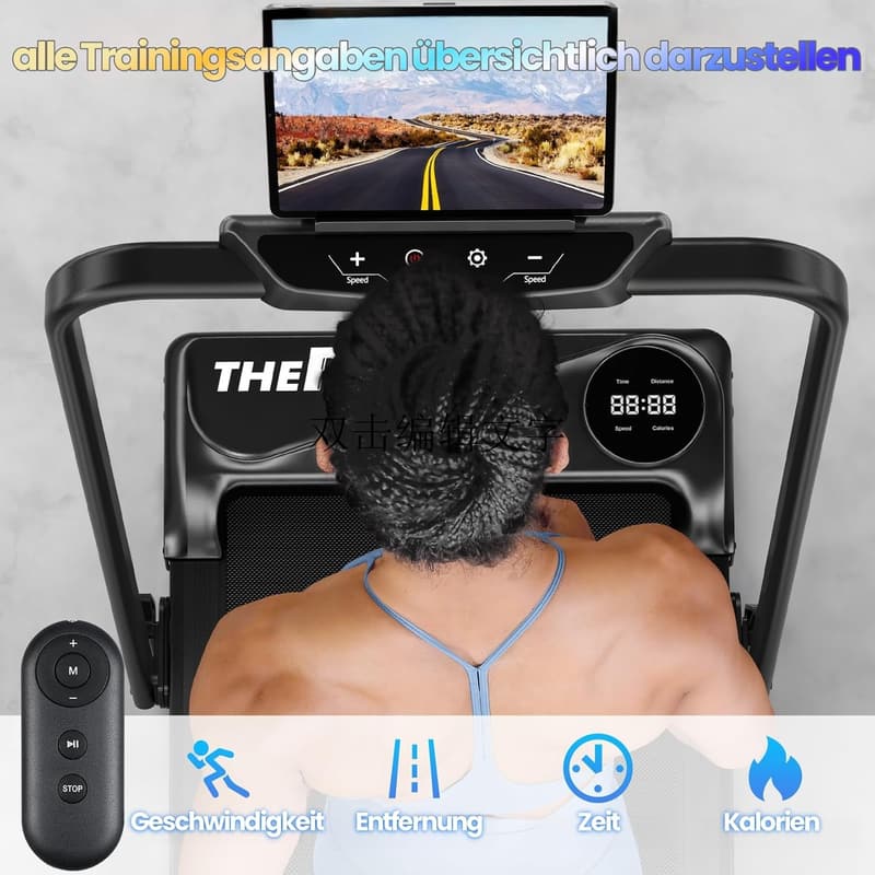 Klappbares Laufband für Zuhause mit LED-Anzeige und Handlauf bis 10 km/h