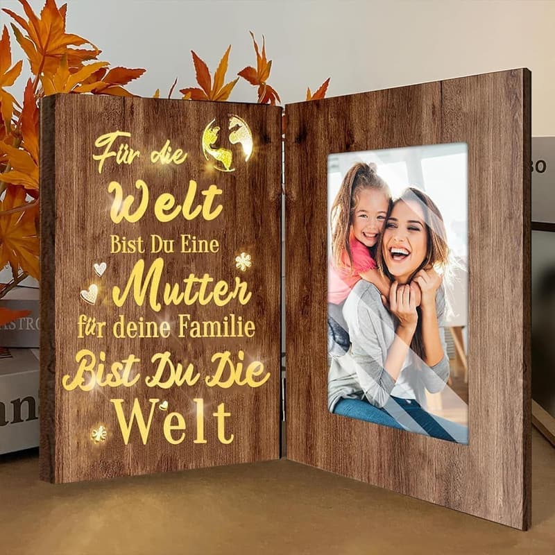 Personalisierter LED-Bilderrahmen für Mama – Geburtstagsgeschenk, Muttertag