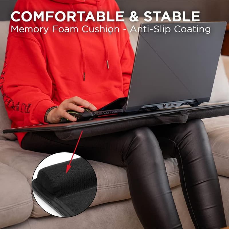 G-LAB K-Board Cadmium Laptopablage mit XXL-Kissen für Home Office und Gaming