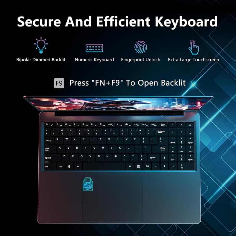 NIAKUN 16 Zoll Full HD Laptop mit 16GB RAM und 512GB SSD