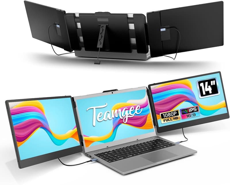 Teamgee 14'' FHD Tragbarer Monitor für Laptop-Erweiterung