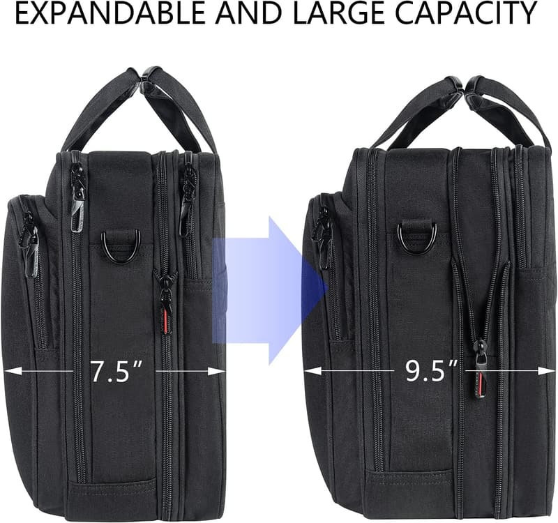 Erweiterbare Laptop-Tasche bis 18 Zoll – wasserabweisend für Männer und Frauen