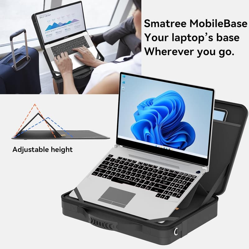 Laptoptasche mit Ständer für Dell Inspiron, Latitude und Alienware, Schwarz
