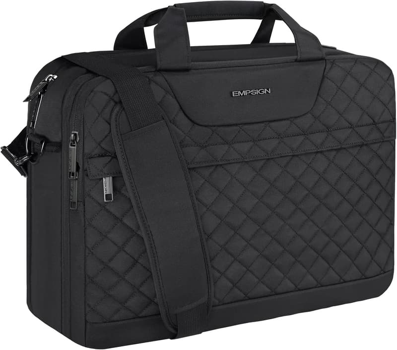 Wasserdichte 17 Zoll Laptoptasche für Herren und Damen, erweiterbar