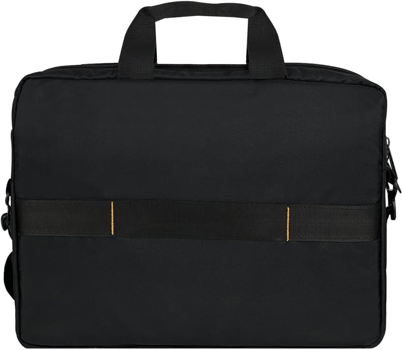 Kompakte Laptoptasche bis 15,6 Zoll mit Zubehörfächern, Schwarz
