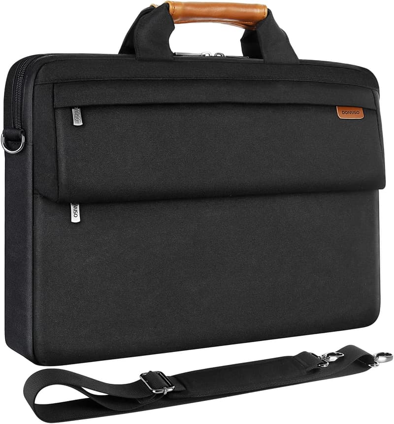 Wasserdichte 17 Zoll Laptoptasche für Business-Notebooks, Schwarz