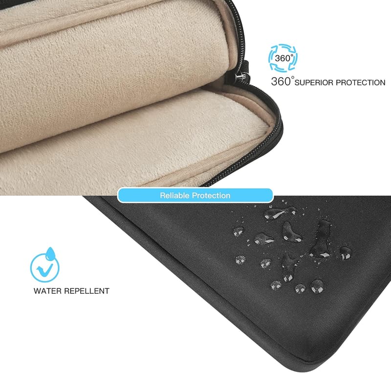 Wasserdichte 17 Zoll Laptoptasche für Business-Notebooks, Schwarz