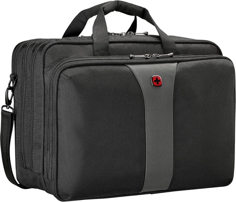 WENGER Legacy Laptop-Tasche für 17 Zoll Notebooks – Schwarz/Grau