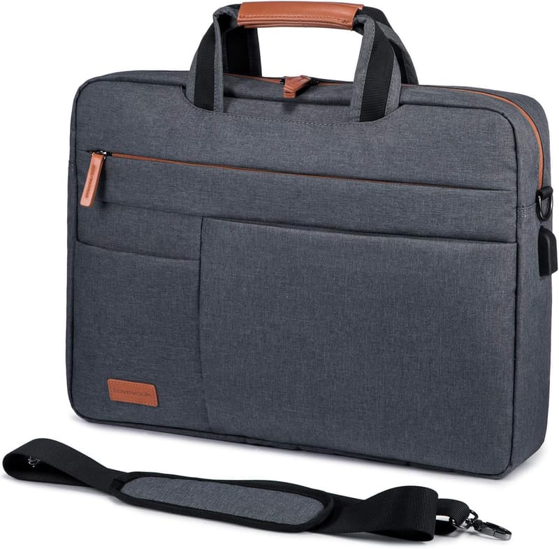 Wasserdichte 17-17.3 Zoll Laptop Tasche für Herren – Dunkelgrau