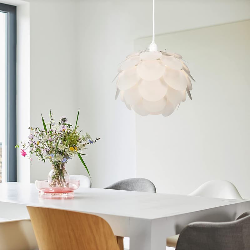 DIY Puzzlelampe im Blüten-Design – 90 cm Kabel, E27 Fassung, Deckenbefestigung