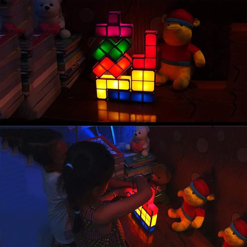 LED Nachtlicht für Kinder – Stapelbare 3D Magic Blocks Lampe