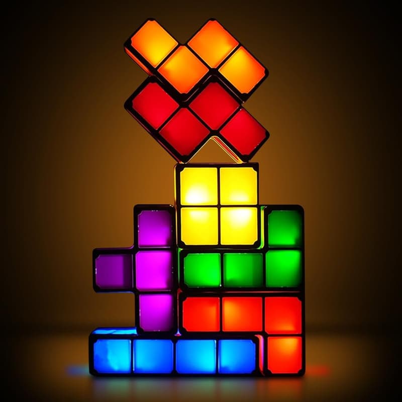 Stapelbare 3D Nachtlampe für Kinder mit 7 Farben – Geschenke für Schlafzimmerdekor