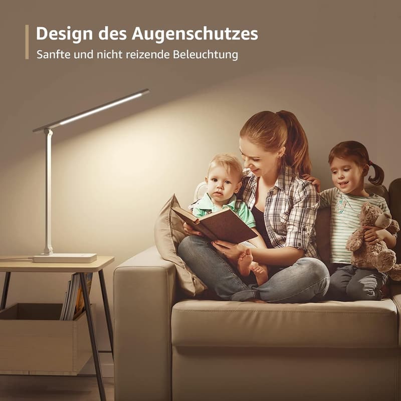 Dimmbare LED Schreibtischlampe mit 800LM für Kinder und Büro