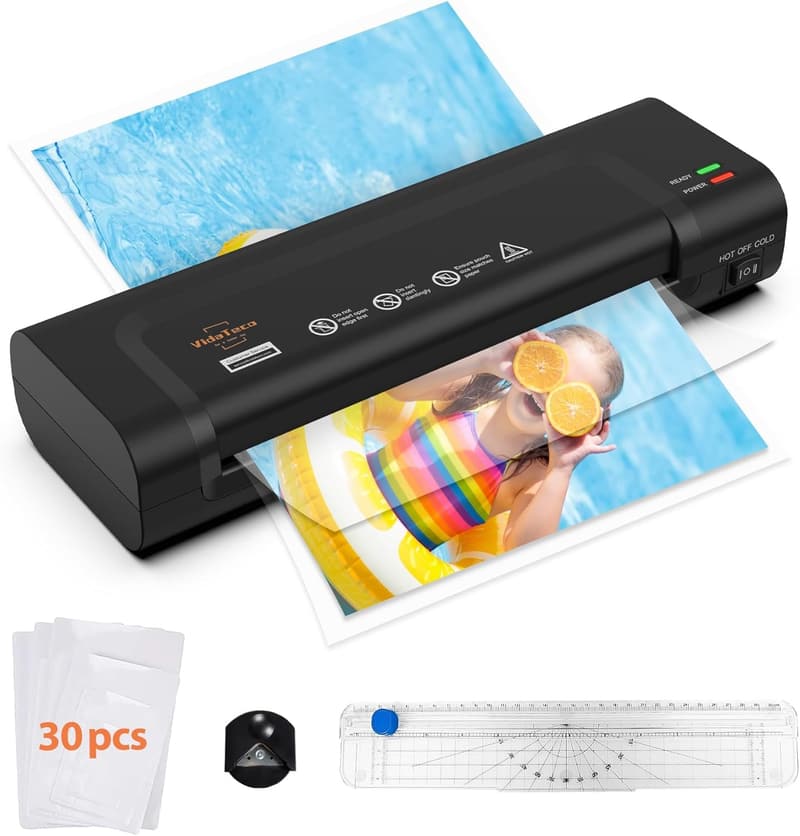 Tragbarer A4 Laminator 4-in-1 für Heim und Büro mit 30 Laminierfolien