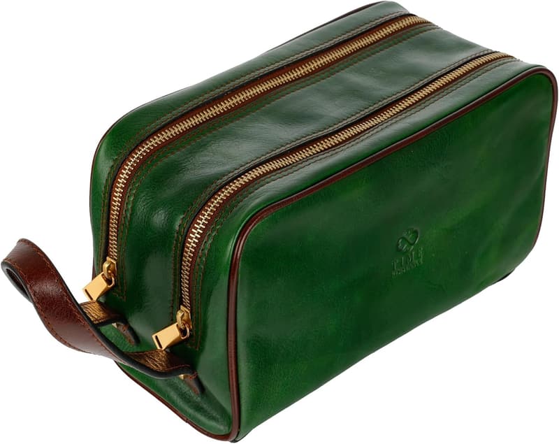 Hochwertige Herren-Waschtasche aus 100% Echtleder