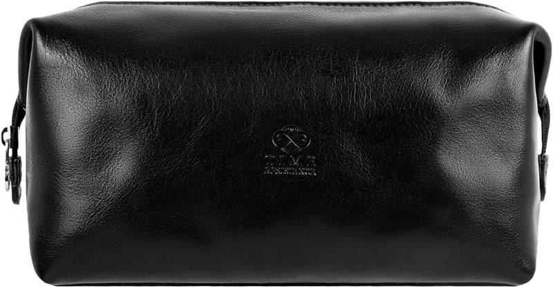 Hochwertige Leder-Waschtasche für Männer - Kulturbeutel 100% Echtleder