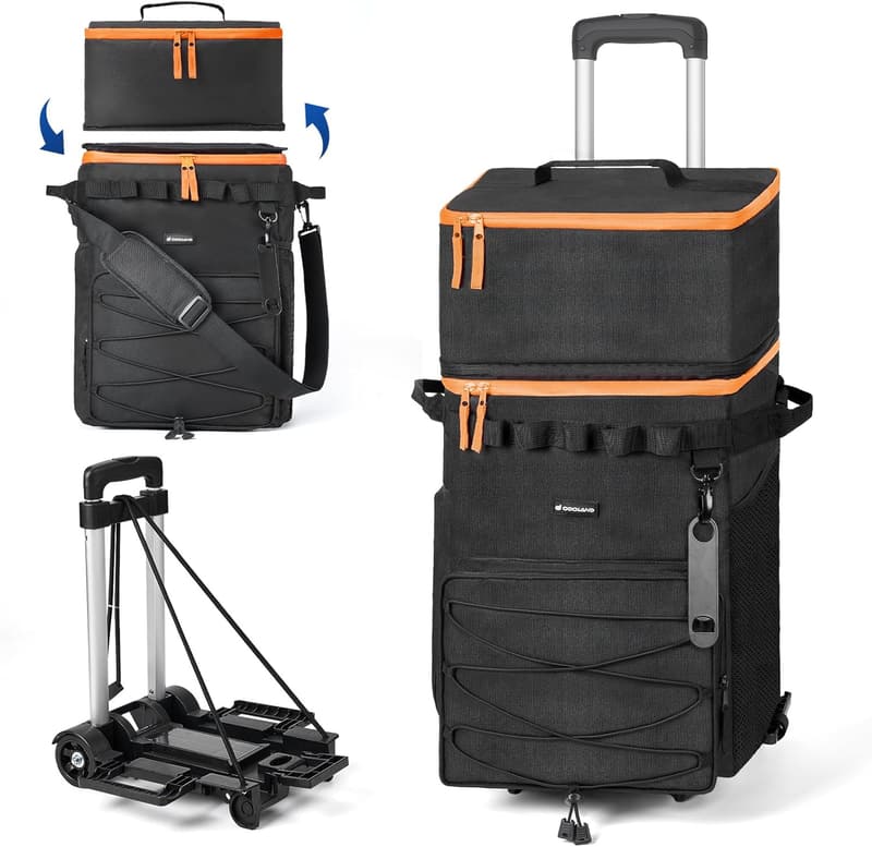 Odoland Rollkühltasche 48/72 Dosen – Auslaufsichere Thermotasche für Picknick und Camping