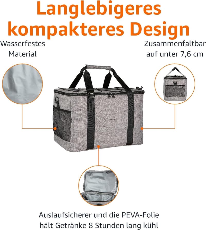 Isolierte, wasserdichte Kühlbox von Amazon Basics – leicht und strapazierfähig