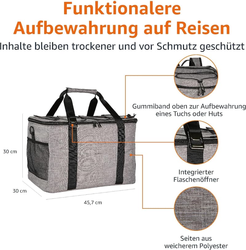 Isolierte, wasserdichte Kühlbox von Amazon Basics – leicht und strapazierfähig