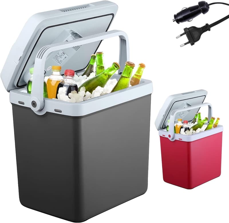Arebos 25 Liter elektrische Kühlbox für Auto und Steckdose mit ECO-Modus