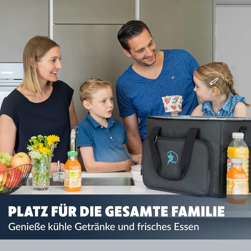 Faltbare Kühltasche 20L/30L mit Flaschenöffner – Ideal für Picknick und Arbeit