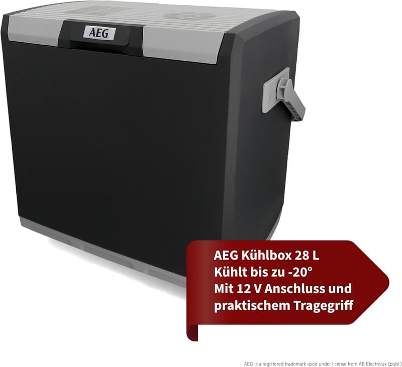AEG Thermoelektrische Kühlbox 28L, 12/230 Volt, schwarz