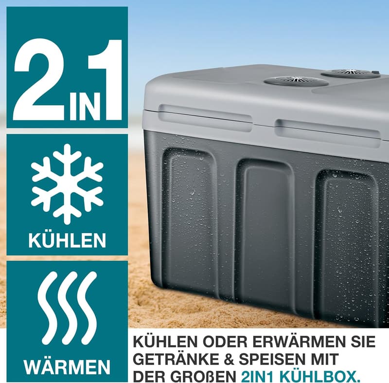 Elektrische 40l Kühlbox mit Heizfunktion – ideal für Camping und Auto