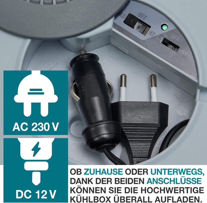 Elektrische 40l Kühlbox mit Heizfunktion – ideal für Camping und Auto