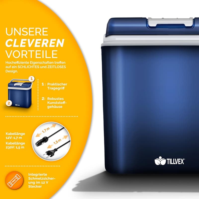 Elektrische Kühlbox 24L für Auto und Camping – kühlt & wärmt