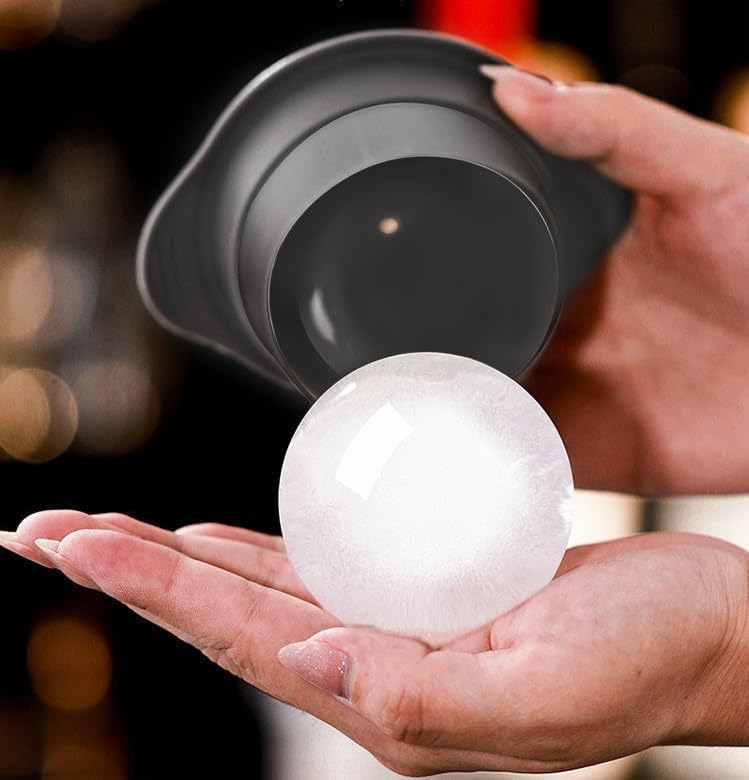 XXL Eiswürfelform 4x für 6 cm Eiskugeln – Ideal für Cocktails und Whiskey