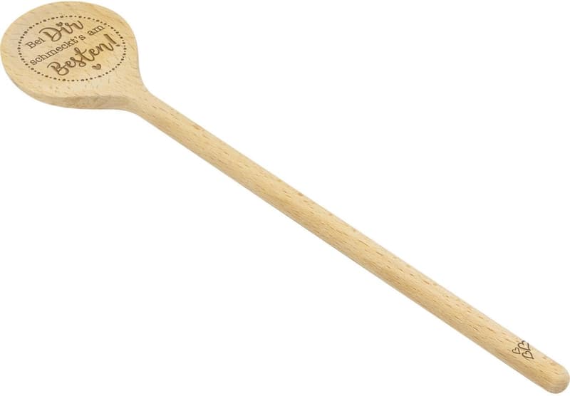 Kochlöffel aus Buchenholz mit Motiv