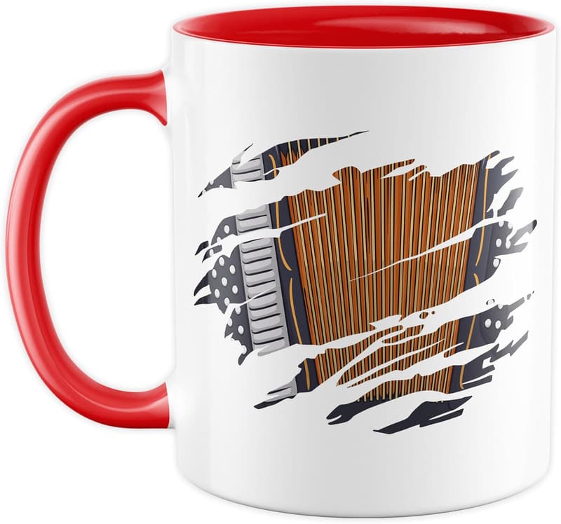 Akkordeon Geschenk-Tasse für Musiker mit Akkordeon-Design