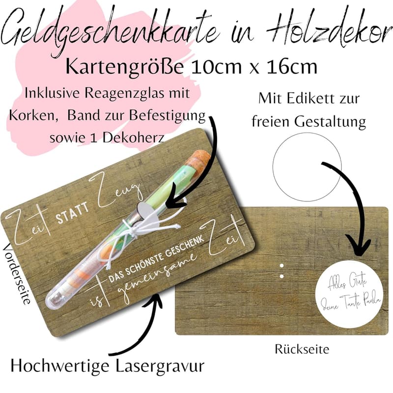 Gutschein für gemeinsame Zeit – Geschenkbox für Geldgeschenke