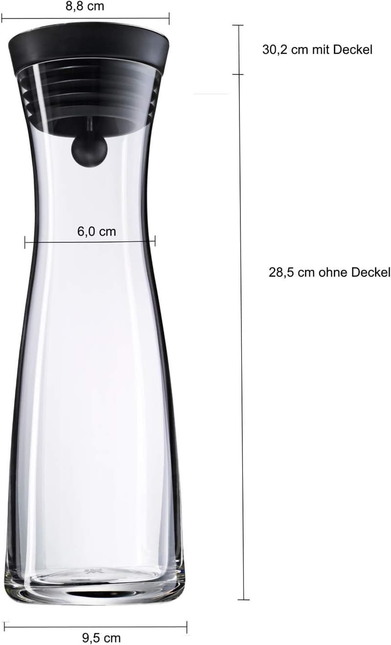 WMF Basic Glaskaraffe mit Silikondeckel, 1 Liter