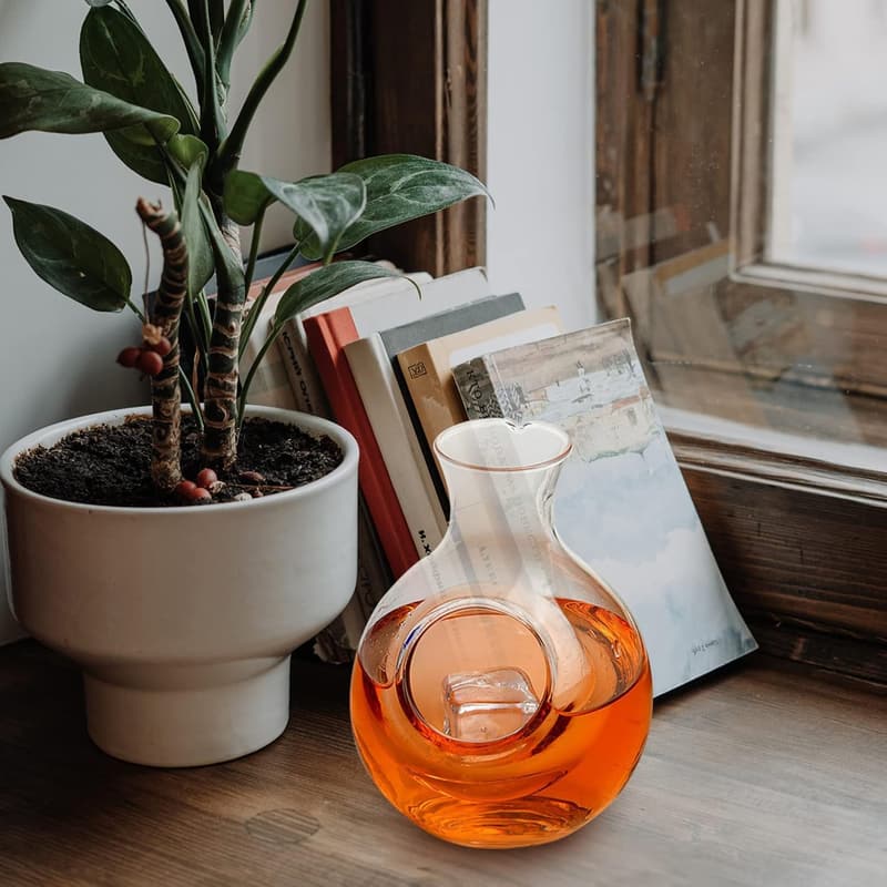 Gekühlte Kristallkaraffe für Spirituosen – 400 ml mit Tasche