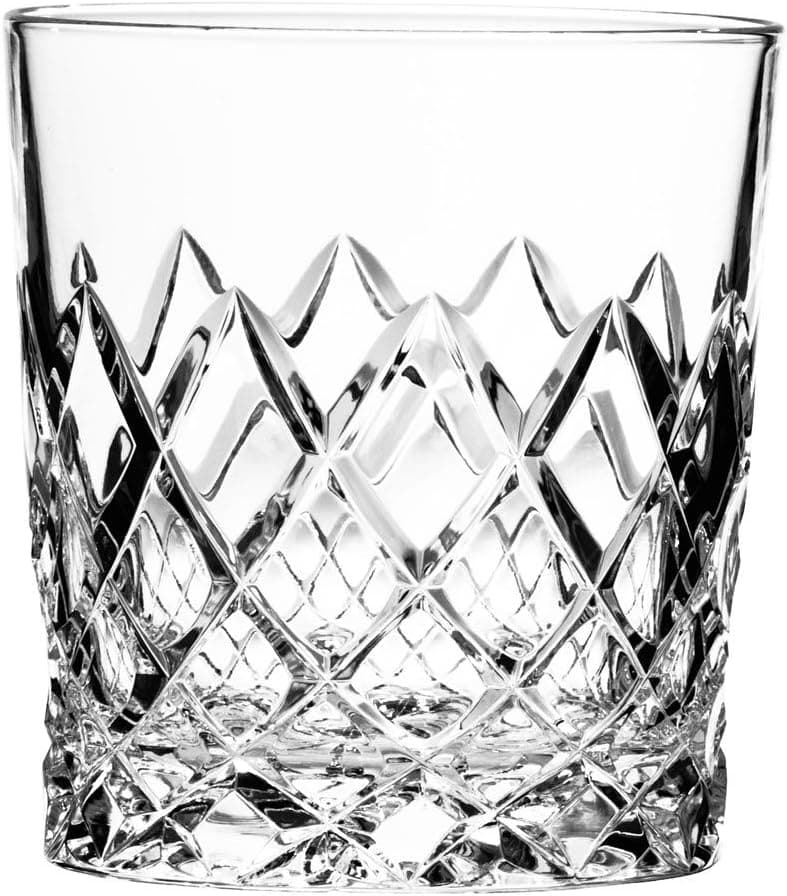 Mundgeblasenes Kristall Whiskyglas