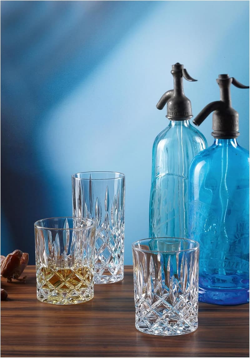 Nachtmann Noblesse Longdrinkglas Set - 8er Set aus Kristall, 375 ml