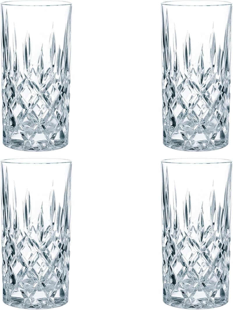 Nachtmann Noblesse Longdrinkglas Set - 8er Set aus Kristall, 375 ml