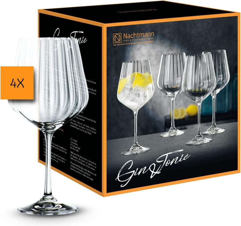 Nachtmann Gin Tonic Gläser im 4er Set aus Kristallglas, spülmaschinenfest