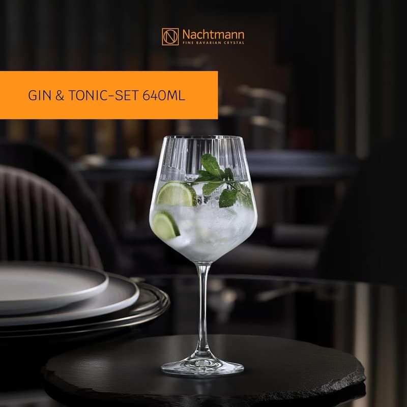 Nachtmann Gin Tonic Gläser im 4er Set aus Kristallglas, spülmaschinenfest