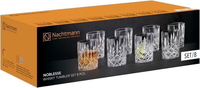 Nachtmann Noblesse Trinkgläser Set aus Kristallglas, 8-teilig, 395 ml