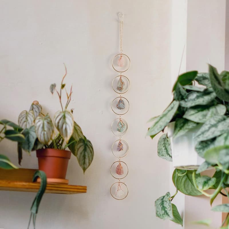 Natürliche Kristall Chakra Wand zur Heilung – Deko für Zuhause