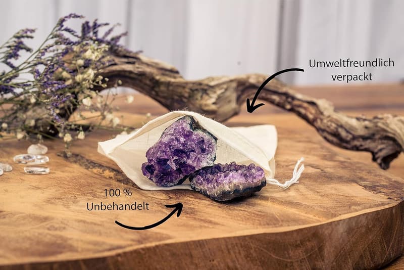 Naturbelassene Amethyst Drusenstücke | 3er Set