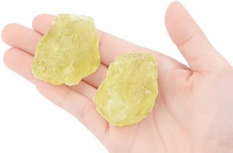 Citrin Rohsteine (2 Stück) – 100% Naturstein für Meditation und Dekoration