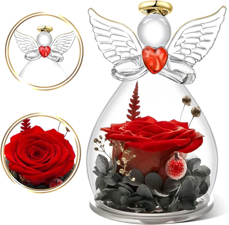 Ewige Rosenfigur im Glas für Mama – Originelles Muttertagsgeschenk