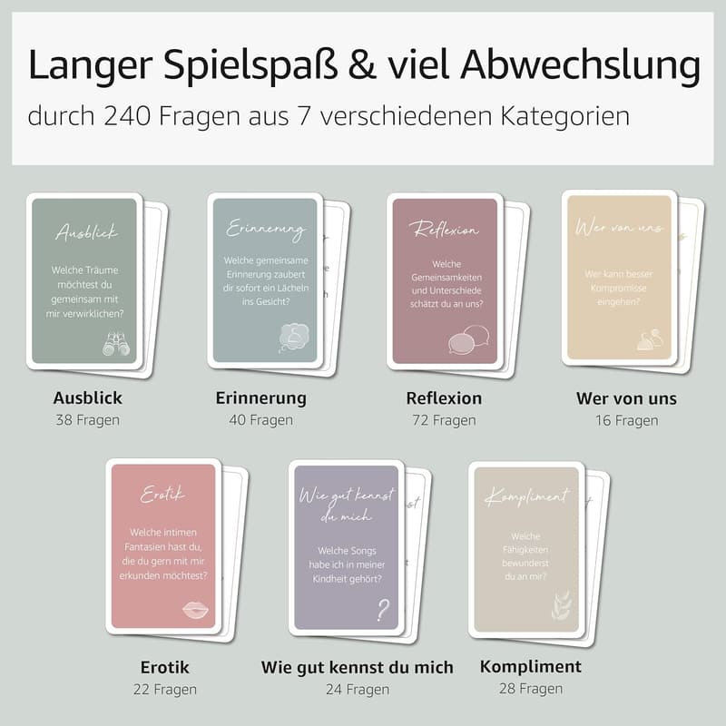 Qualitätszeit Spiel für Paare - 240 Fragen für unvergessliche Momente